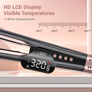 Lisseur <span class=keywords><strong>2</strong></span>-en-1 à affichage LED haute vitesse pour femmes, air chaud pour cheveux humides ou secs, usage domestique ou hôtelier, avec garantie d'un an - Product Image 5
