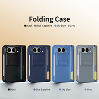 Étui de luxe professionnel givré effet peau avec film de protection pour iPhone Duo 18, fente pour stylet, support pliable, anti-chute