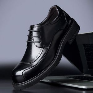 Chaussures en cuir pour hommes de luxe originales 2025, à bout carré, respirantes, à lacets, avec empeigne en cuir VALENTINA - Product Image 6