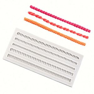 Moule en silicone torsadé pour décoration de gâteaux, en caoutchouc souple DIY, qualité alimentaire OEM/ODM - Product Image 2