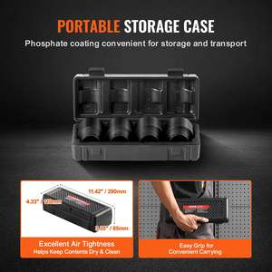 4PCS SAE 6-Point Spindle Nut Socket 1/2 \ "Drive Axle Nut Impact Socket Set for Auto Parts - Product Image 6