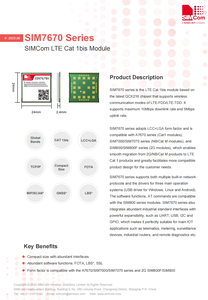 SIMCom LTE Cat 1bis Modul SIM7670 Serie SIM7670E SIM7670G Drahtlose Kommunikation 4G Modul SIM7670NA SIM7672G - Product Image 4