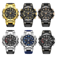 VVS Montre Homme Digital Sport Quartz Dual Analogique Plastique Silicone Lumineux 30M Résistant Eau OEM ODM Low MOQ