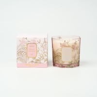 Bougie parfumée dans un bocal hexagonal en verre, luxe, étiquette privée, grande taille, bocal personnalisé