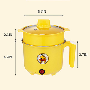 หม้อต้มก๋วยเตี๋ยวไฟฟ้าแบบไม่ติดหม้อนึ่งอเนกประสงค์ขนาดเล็ก220V ปรับแต่งได้ตามต้องการ - Product Image 3