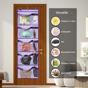 Weekly Kids Closet Organizer with Monday to Friday School Clothing Storage Hanging Hanging Clothes Jewelry Storage Tool for Kids - Product Image 6