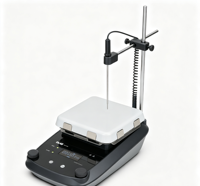 Agitador Magnético Digital con Pantalla LCD DMS7 550M y DHP7 550, de 7 Pulgadas, con Calefacción y Temporizador