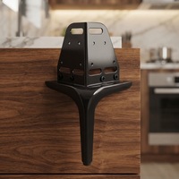 Pieds de meubles en métal de luxe modernes avec support d'angle à 6 trous pour lit rembourré, canapé, armoire, meuble de chevet, quincaillerie