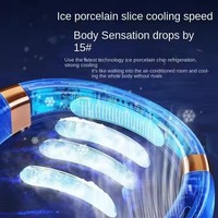 Ventilateur de cou mains libres économique pour camping-car, extérieur, alimenté par batterie USB, refroidisseur d'air en plastique