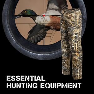 กางเกงล่าสัตว์ผู้ชายแบบกำหนดเอง ลายพราง กันลม ผ้าซอฟต์เชลล์บุขนแกะ สำหรับฤดูหนาว อุปกรณ์กลางแจ้ง - Product Image 4