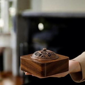 Tradebyd Premium Quality Elegant Wooden Bakhoor Burner Handmade Arabic <b>Incense</b> <b>Holder</b> for Meditation Decor All-Season Use - Product Image 1
