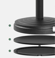 Support de Téléphone et Tablette Extensible et Rotatif, Support de Bureau Rotatif à 360° pour Diffusion en Direct, Prise de Vidéo, avec Base Ronde