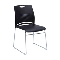 Vente chaude Moderne Cadre En Métal Sans Bras Chaises De Bureau Empilable Salle De Formation Empilable Chaises De Conférence Top En Attente Pour Le Bureau