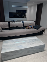 Table basse moderne en marbre bleu cristal, taille personnalisable, haut de gamme, écologique et durable, pour salon et maison