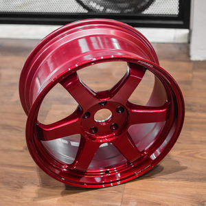 <span class=keywords><strong>ล้อ</strong></span>แม็กซ์ CRIMSON Red 6 ก้าน <span class=keywords><strong>TE37</strong></span> ขอบ 17 18 19 20 นิ้ว น้ำหนักเบา สำหรับรถยนต์  5X108 5x120 ดีไซน์สวยงาม สำหรับ Honda Civic BMW Chevy - Product Image 3