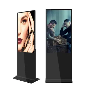 Supporto da pavimento verticale da 49 pollici Totem Digital Signage Kiosk LOGO personalizzato attrezzature pubblicitarie schermi per cartelloni pubblicitari digitali LCD HD