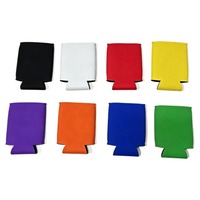 Lot de 150 manchons isothermes vierges en néoprène noir pliables pour canettes et bouteilles de bière et de soda, pour fêtes et mariages