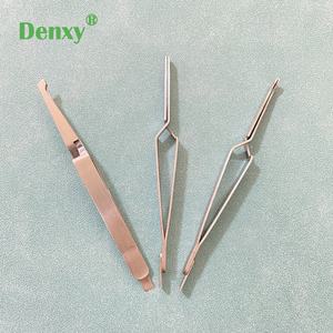 Denxy Dental <span class=keywords><strong>Bracket</strong></span> Holding Tweezer Cross Lock Self Closing pinza inversa staffa ortodontica pinzette supporto per staffe dentali - Product Image 6