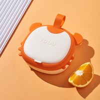 Ensemble de vaisselle portable pour bébé, bol et assiette en silicone anti-chute, fraîcheur et mignonnesse pour les sorties
