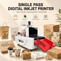 Machine d'impression de sacs en papier, imprimante jet d'encre à passage unique pour sacs en papier kraft, boîtes à pizza, gobelets à café, emballages