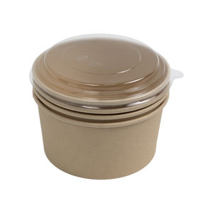 กล่องอาหารกระดาษคราฟท์แบบใช้แล้วทิ้งรักษ์โลก ทรงสี่เหลี่ยมผืนผ้า พร้อมฝาปิด กันน้ำมัน กันรั่วซึม เกรดสำหรับอาหาร บรรจุภัณฑ์อาหารแบบนำกลับบ้าน - Product Image 4