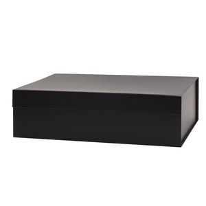 50x34x14.5cm extra large anti-scratch lamination black luxury gift box with magnetic lid