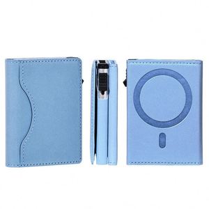 रफीड ऑटो इलास्टिक वॉलेट मैग कार्ड चमड़े के विशाल बैंक प्यारे धातु ब्रैसलेट कार्स का मामला है - Product Image 4