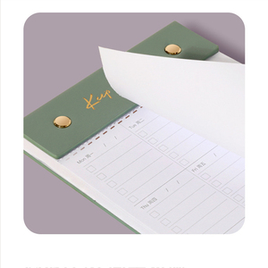 Planificadores y diarios semanales personalizados de PU, hoja dorada, lista de tareas pendientes, almohadilla de notas, hoja suelta magnética para <span class=keywords><strong>la</strong></span> escuela, oficina o regalo - Product Image 4