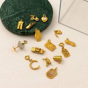 Pendentif Charm <span class=keywords><strong>Vintage</strong></span> en Acier Inoxydable, Motifs Lune, Pantalon, Coupe à Cocktail, Oiseau, Soutien-gorge, Mignon, pour la Fabrication de Bijoux DIY - Product Image 2