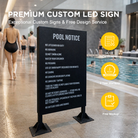 Panneau de règles de piscine en aluminium personnalisé, panneau d'avertissement de sécurité pour piscine extérieure, pour hôtels