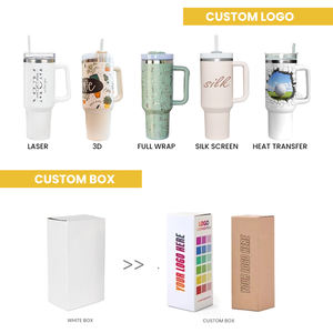 Logotipo personalizado <span class=keywords><strong>20</strong></span> oz 30 oz 40 oz de acero inoxidable de doble pared taza de metal al vacío taza de café de viaje <span class=keywords><strong>20</strong></span> oz 30 oz 40 oz vaso con asa - Product Image 2