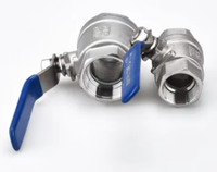 Vanne à boisseau sphérique en acier inoxydable 2 pièces SS304 316, 1000 WOG, filetage NPT BSP femelle, manuelle, pour conduites d'eau, d'huile et de gaz