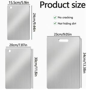 2025 nuovo tagliere Anti-stampo da cucina in acciaio inossidabile, impastare, tagliare la frutta e arrotolare - Product Image 6