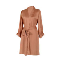 Vêtements de nuit de luxe pour femmes Robe en satin Vêtements de nuit en soie pour femmes Robe de mariée Manches Lotus