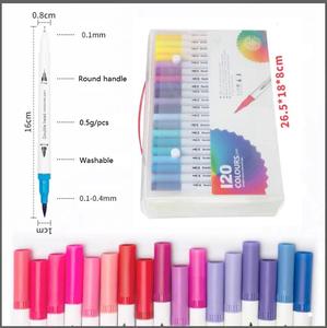Двойной наконечник мягкий маркер для рисования тонкий лайнер цветной акварельной кисти для начинающих и профессионалов - Product Image 2
