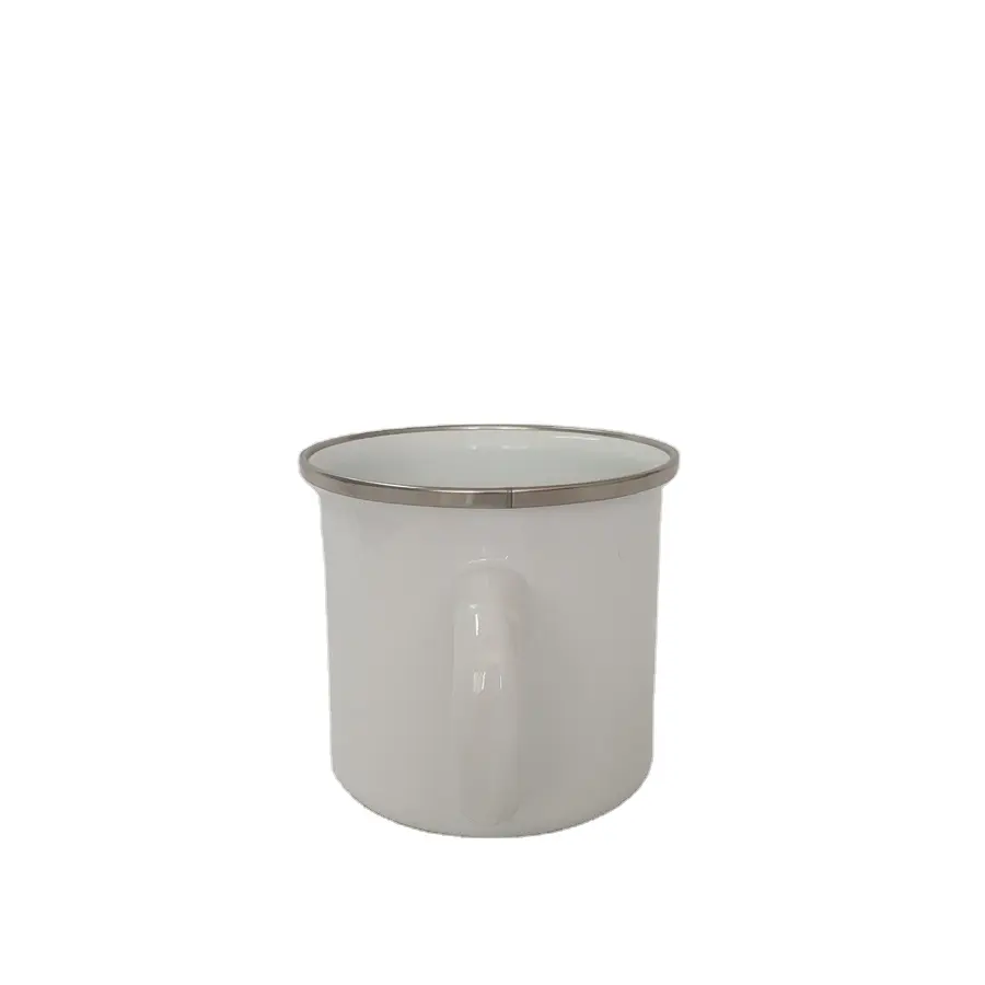 8cm/9cm customized metal mug enamel camping cup enamel mug sublimation