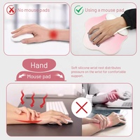 Tapis de souris de jeu à broche en gel Repose-poignet en PC-Forme d'étoile à cinq branches Tapis de clavier ergonomique transparent et antidérapant pour la maison et le bureau