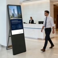 Affiche numérique pour hall d'entreprise 43 pouces 4K |   Écran d'accueil et panneau d'annonces animés portables pour Android, idéaux pour les bureaux et les salles d'accueil