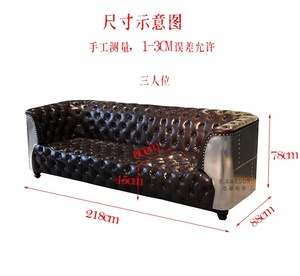 Conjunto de Sofás de <span class=keywords><strong>Bar</strong></span> Estilo Industrial Retro Personalizado, Creativo y con Personalidad, de Aluminio y Cuero con Remaches, para KTV y Club - Product Image 6