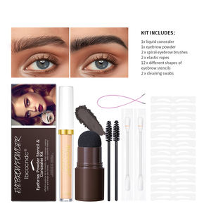 Ibcccndc minéral naturel longue durée rehausseurs de sourcils henné poudre à sourcils crayon ensemble <span class=keywords><strong>imprimer</strong></span> <span class=keywords><strong>sourcil</strong></span> pochoirs poudre Kit - Product Image 5
