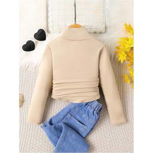 เสื้อคอเต่าแขนยาวทรงเข้ารูปสำหรับผู้หญิง ผ้าถักนุ่ม สวมใส่สบายๆ - Product Image 5