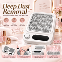 Collecteur de poussière pour ongles professionnel 80W avec coussin pour les mains, support personnalisé direct usine