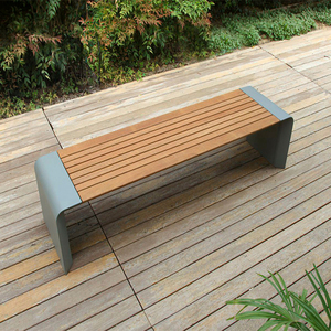Ventes d'usine Mobilier d'extérieur personnalisé Chaise de parc publique étanche en métal Banc en bois en acier galvanisé - Product Image 3