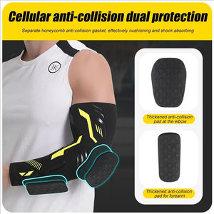 Protège-coudes alvéolés pour le sport, protection de l'avant-bras, manchon long de protection, attelle de coude antichoc, compression de protection du coude - Product Image 3