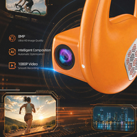 Casque audio sans fil à conduction osseuse AI Sport avec caméra 800W pour l'enregistrement vidéo, la course et les sports