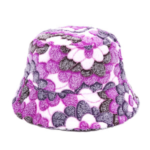 Wholesale Winter Women Basin Cap Winter <b>Big</b> <b>Head</b> Thickened <b>Bucket</b> <b>Hat</b> Warm Winter Flower Pattern PlushWomen Fisherman Cap - Product Image 5
