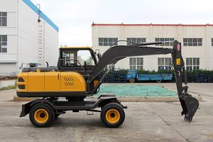 Excavadora de ruedas hidráulica Sinomach de 15 toneladas, maquinaria de rueda pequeña, máquina de construcción, componente de núcleo de motor, venta - Product Image 5