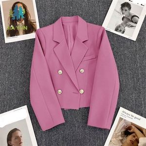 Damen Kurzer <span class=keywords><strong>Blazer</strong></span> Mantel Langarm Knopfleiste Taschen Slim Fit Formelle Büro-Damen Oberbekleidung - Product Image 5