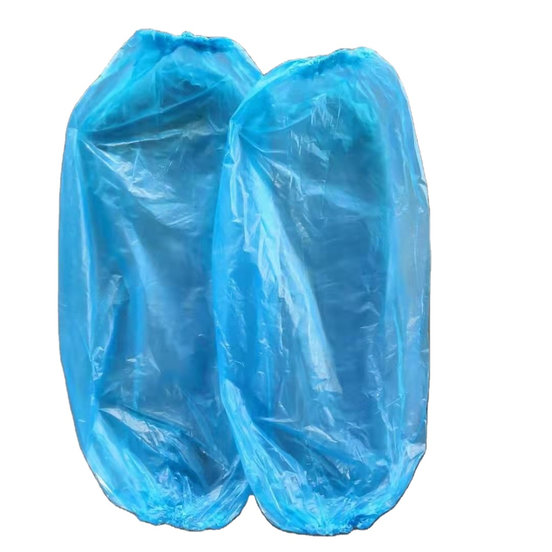 Полиэтилен S & J, одноразовый полиэтилен Ldpe, оптовая продажа, пластиковые нарукавники, синие полиэтиленовые нарукавники