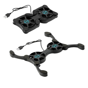 พัดลมระบายความร้อนโน้ตบุ๊กแบบพับได้ USB Mini พร้อมขาตั้ง พัดลมพกพา แผ่นรองระบายความร้อน คอมพิวเตอร์ - Product Image 4